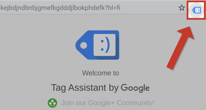 Avaa Google Tag Assistant